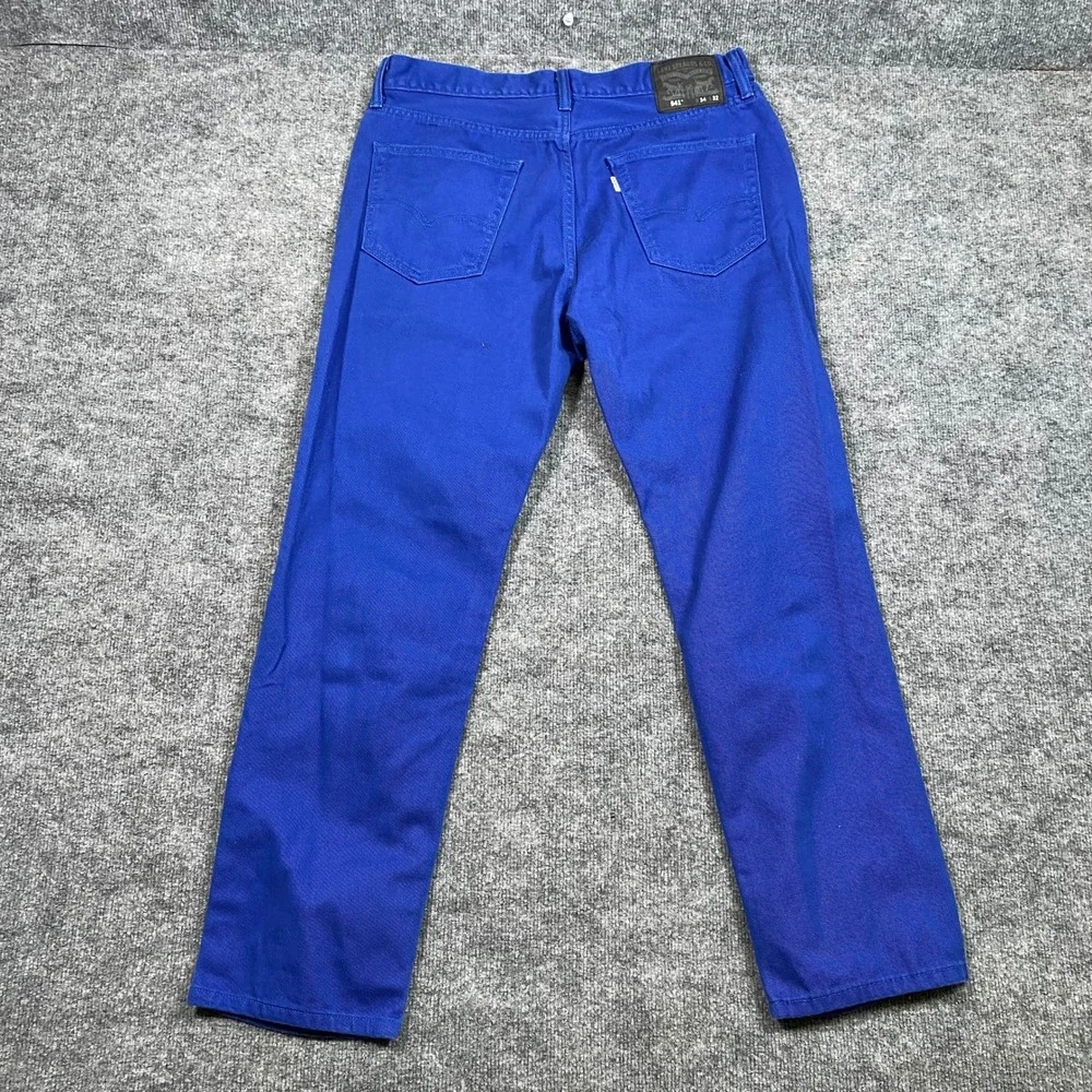 Levis‎ 541 Athletic Taper Jeans Mens 34x32 Cobalt Royal Blue Twill Pants 18181